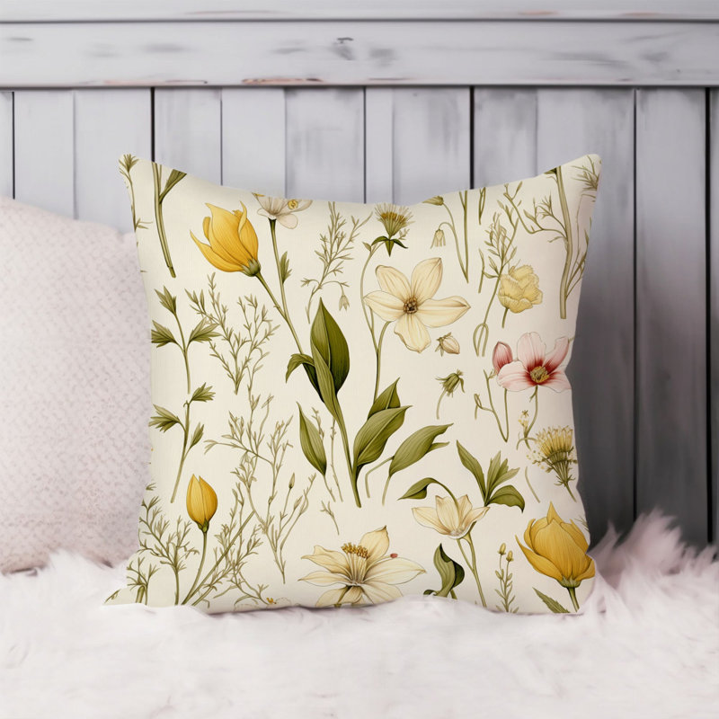 Animals William Morris Birds Damask Pattern I Cottage, 20" H x 20" W, Botanical Wildflower Dreams XIII