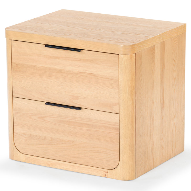 Table de chevet 2 tiroirs Altus, Naturel