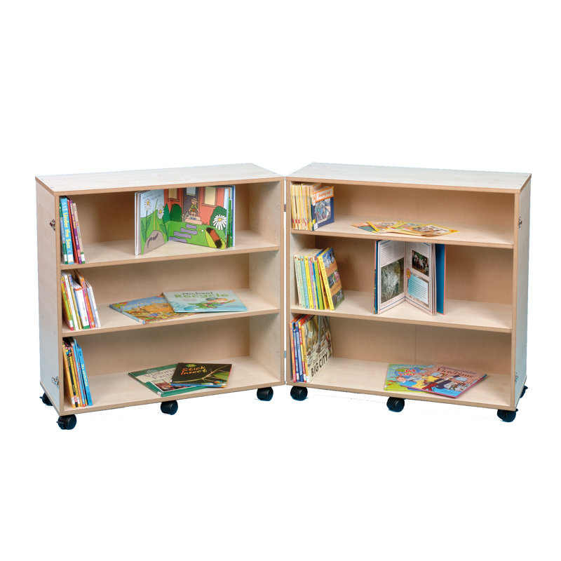 Jaylynn 86cm H X 81.5cm W Kids Book Cart, Maple