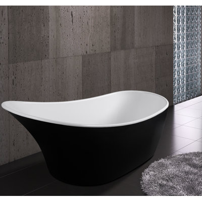 63" x 28.3" Freestanding Soaking Bathtub