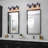 3-Light Vanity Light With Unique Glass Oil Rubbed Bronze Finish