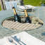 Lotta Heritage 6 Seat Round Rattan Dining Set - with Ice Bucket & Lazy Susan-26094859-26094858