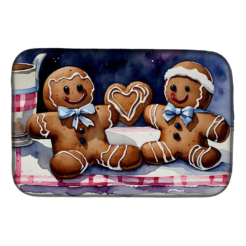 Christmas Gingerbread Dish Drying Mat