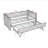 Twin Daybed with Trundle & USB Port - Wave Shaped Gingham No Box Spring Needed-573400886