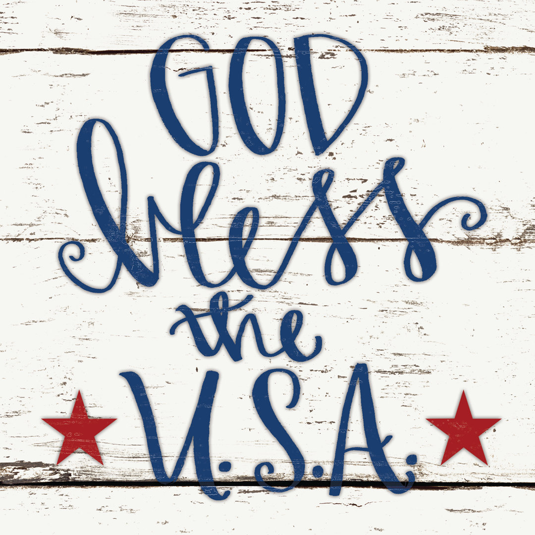 God Bless The USA - Wrapped Canvas Print