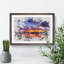 Sunset over Laos Lake - Picture Frame Painting-62808357-62808362