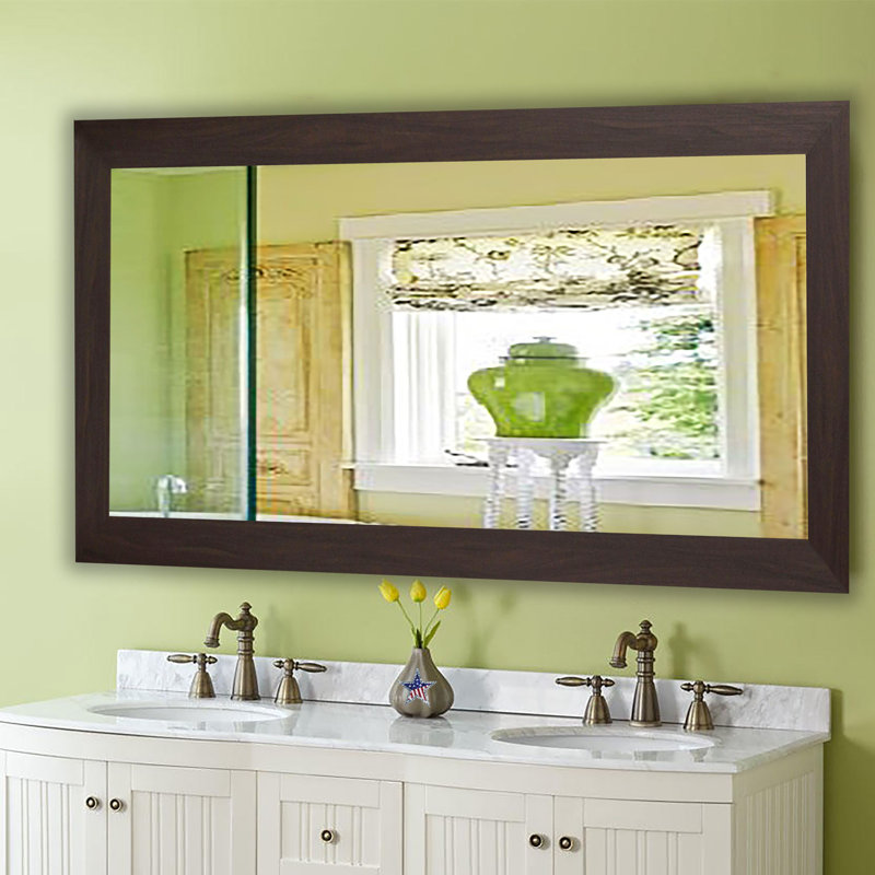 Calarco Wood Flat Wall Mirror,      61.5" H x  39" W