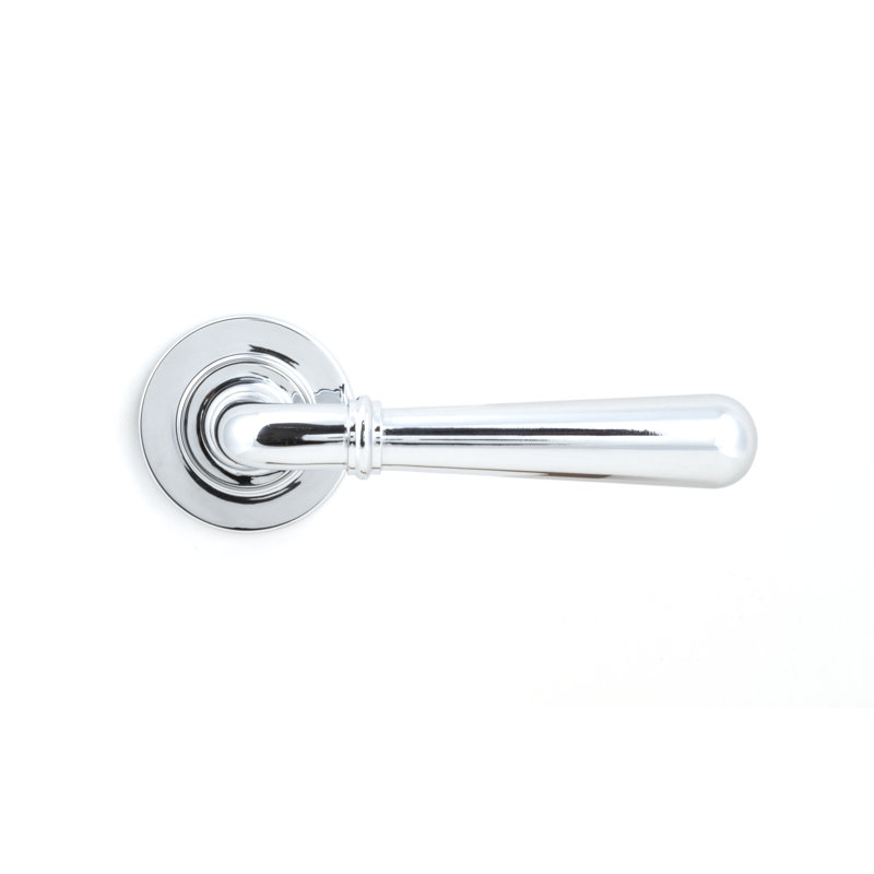 Newbury Lever on Rose Set (Plain), Polished Chrome