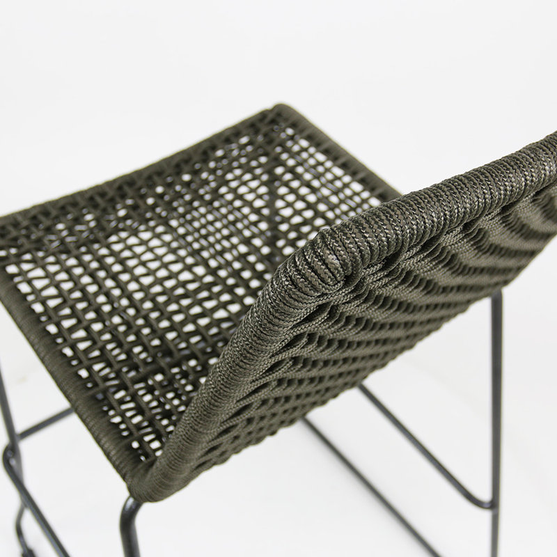 Knot Bar Stool, Charcoal Gray /Charcoal 