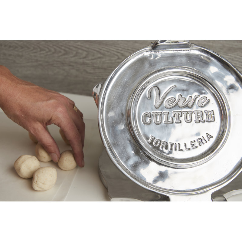 Verve Culture 9'' Silver Aluminum Tortilla Press