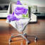 Fleur rose bleue avec éclaboussures de peinture - coussin imprimé floral-30746116-30746112