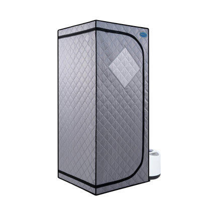Portable Steam For Home - Personal Spa Enjoyment Zone. Grey. 2.2L Generator. 150F Max Heat. Approved. Remote Controlled With Timer. Foldable Chair. Waterproof & Heatproof Material. Easy Installation