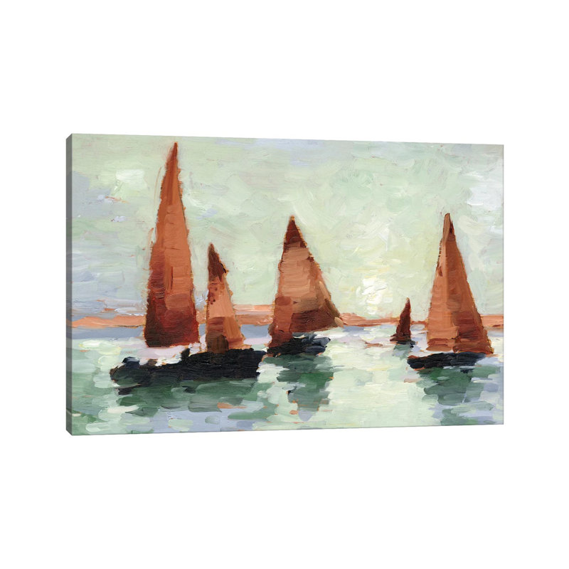 Sunset Harbor II par Ethan Harper, reproduction d’art, H 32 po x l 48 po x 1,5 po, Toile tendue, Pas de tapis