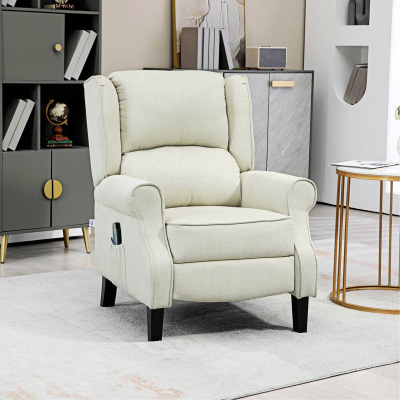 Fauteuil inclinable Vibration Massage, Lin blanc