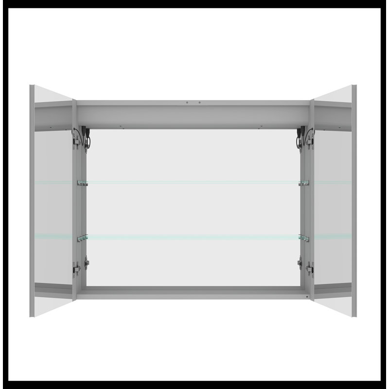 Armoire à pharmacie avec miroir 3 tablettes Khylan, H 24 po x l 36 po x P 6 po