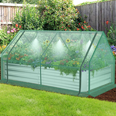 Ensemble de jardin surélevé galvanisé 6 x 3 x 1 pi Denishia