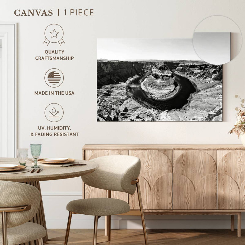 Alvord Black Arizona - Horseshoe Bend, 32" H x 48" W