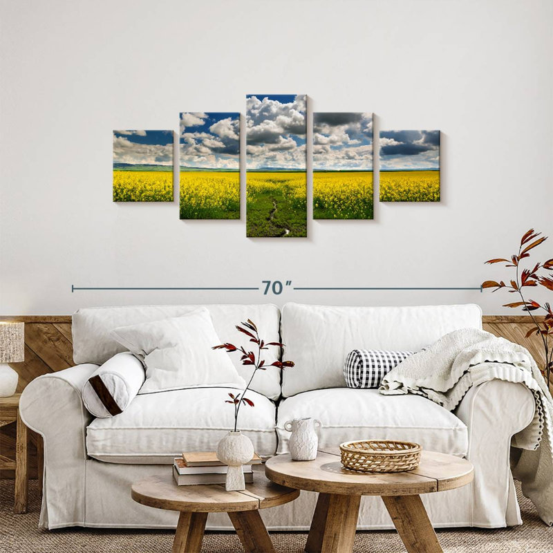 Clouds Over Fields, 24" H x 55" W