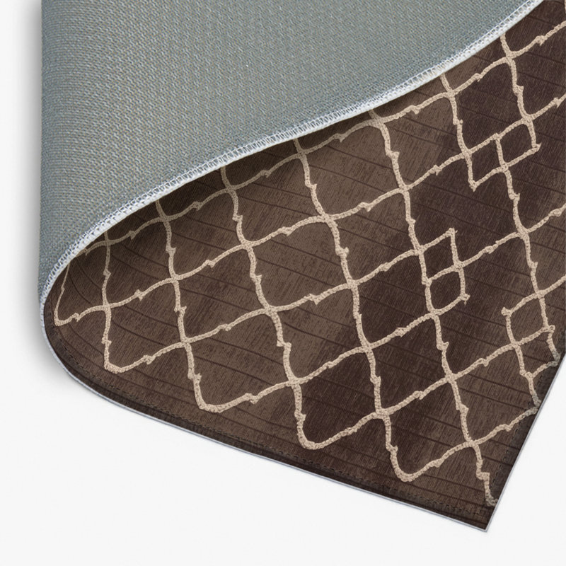Tapis brun intérieur et extérieur Trellis, Rectangle 4pi x 6 pi