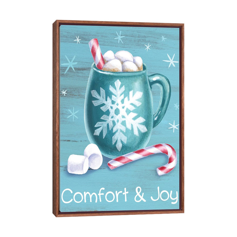 « Menthe poivrée », « comfort & Joy » par Kelsey Wilson, reproduction d’art, H 26 po x l 18 po x 1,5 po, Classic Wood Framed