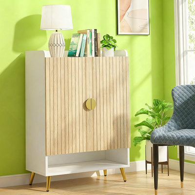 7-Tier Shoe Storage Cabinet Wooden  Shoe Cabinet