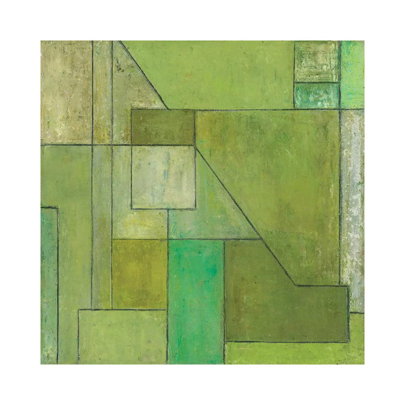 Green Light by Stephen Cimini - Painting on Canvas, 30.48 cm H x 30.48 cm W, Wrapped Canvas