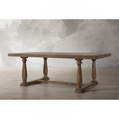 Exquisite Wooden Trestle Dining Table For Stylish Dining Experience