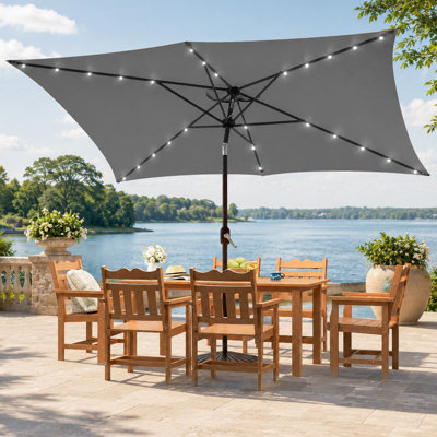 Parasol de marché rectangulaire 10 pi x 6,5 pi Lunsford