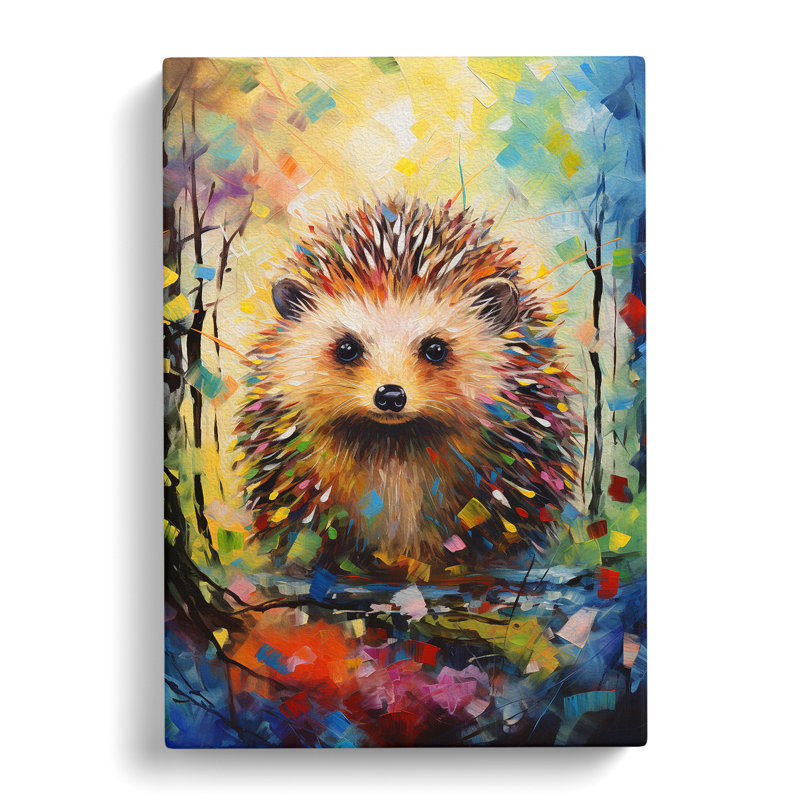 Hedgehog Expressionism No.2 - Wrapped Canvas, 76cm H x 50cm W x 3cm D