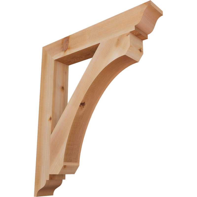 Support en bois rustique traditionnel BKTLEC01, Cèdre rouge de l'Ouest (lisse), H 30 po x l 3,5 po x P 26 po