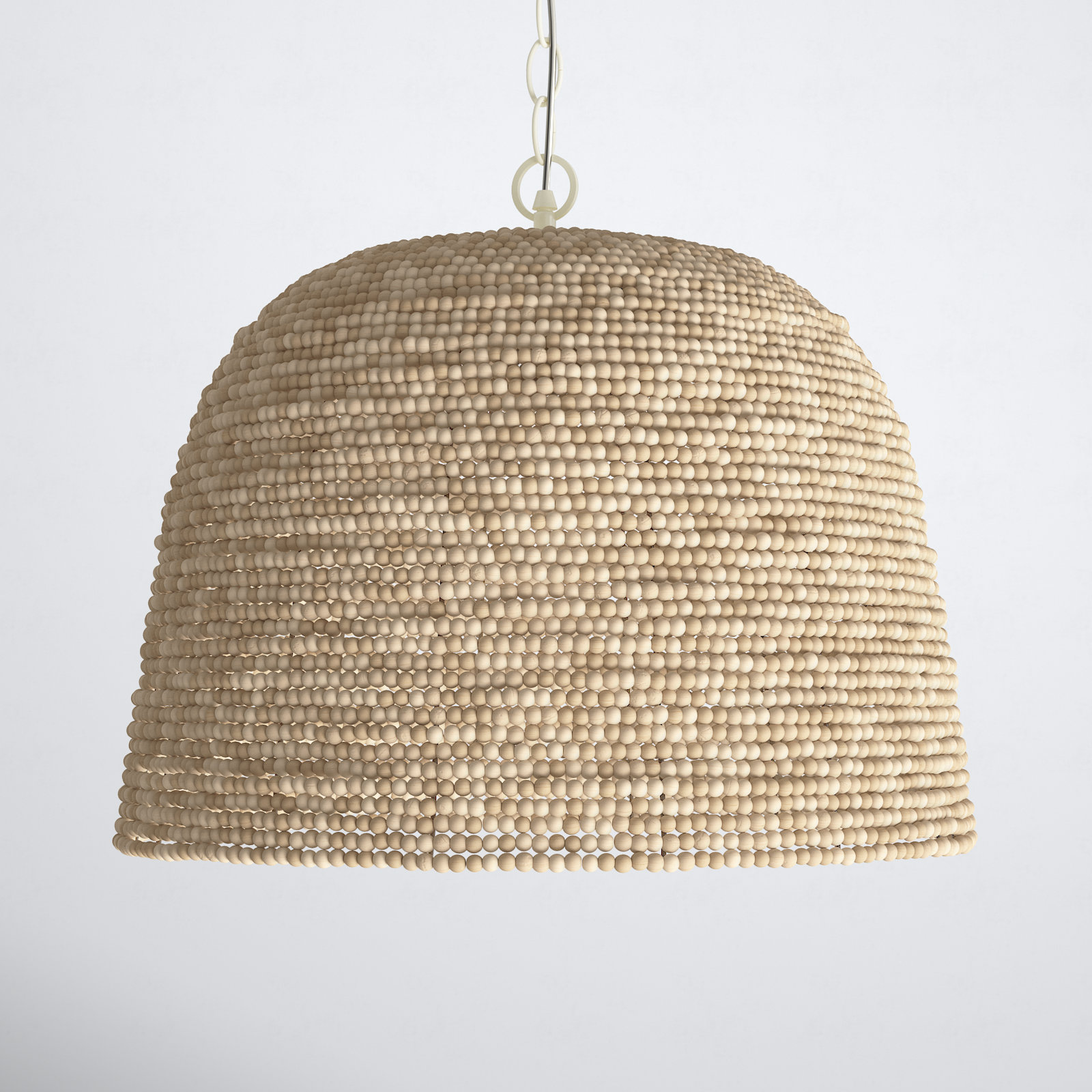 Pacifica 1-Light Off White Mango Wood Pendant