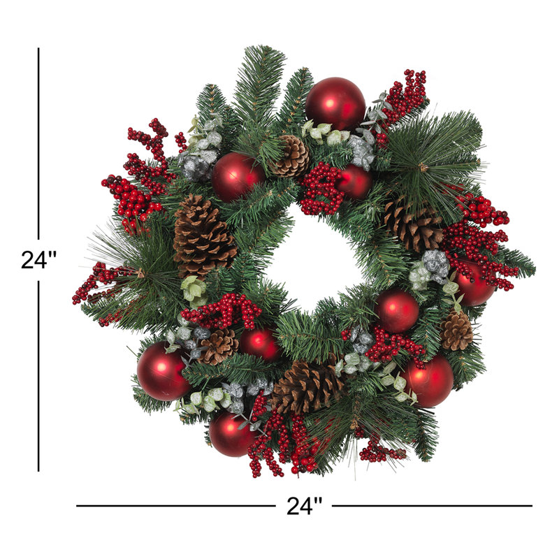 Couronne de pin 24 po Fresh