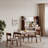 Extendable Rectangular Solid Oak Dining Table with Crisp White Slate Top and Walnut Base, Seats 6-10, 1.2-1.5m