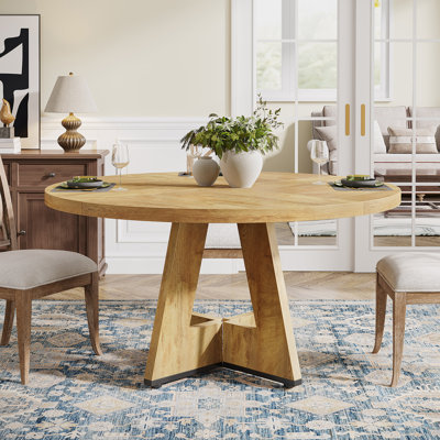46" Round Pedestal Dining Table