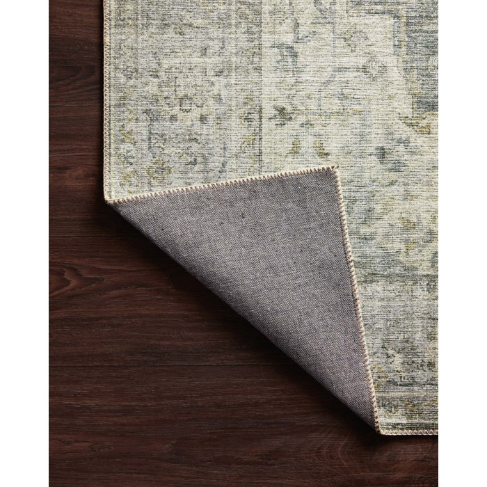 Bloomsbury Market Appy Performance Gray/Green Rug & Reviews | Wayfair