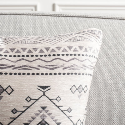 Geometric Chenille Reversible Throw Pillow