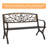Ethanael Powder Coated Steel Outdoor Bench