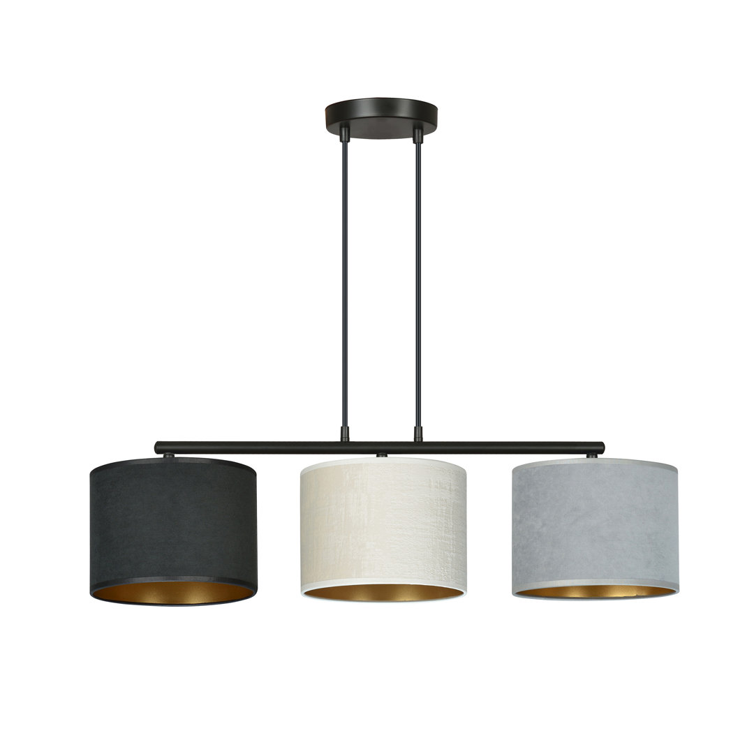 Eamie 3 - Light Steel Kitchen Island Pendant