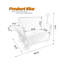 Le chariot pliable 3-en-1 se convertit en banc avec table arrière, chariot pliant robuste pour le camping et la plage-126257602-126257603