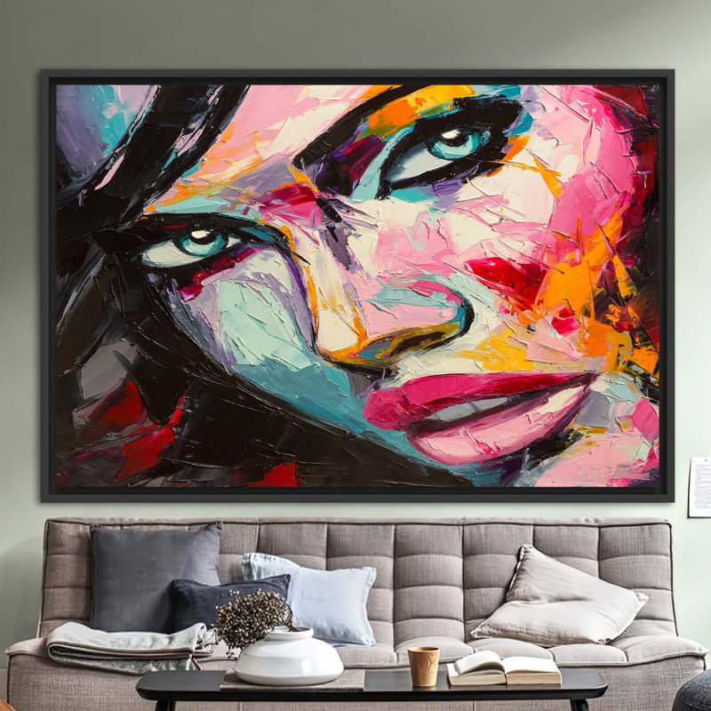 Print on Canvas, 50 cm H x 70 cm W, Framed Print without Mat, Black