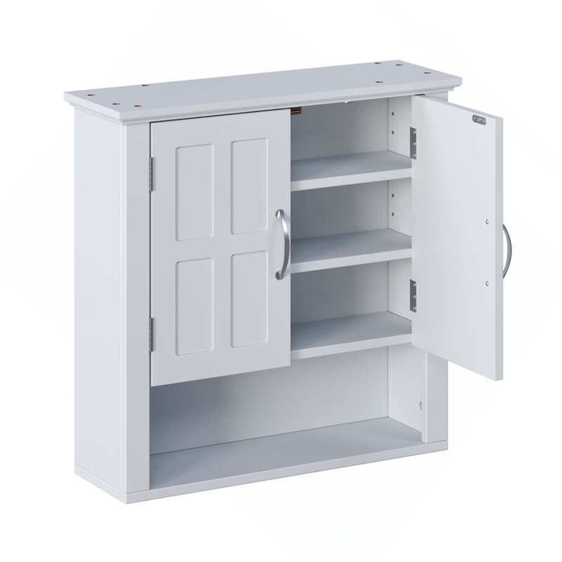 Multi-Functional Bathroom Wall Mounted Storage Cabinet With Adjustable Shelves For Laundry Room & Kitchen & Living Room