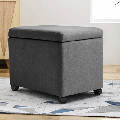 Storage In Grey Fabric, Enhancing Options For Home And Office Fabric With Space Caster Wheels