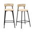 Ensemble de 2 tabourets de comptoir, tabourets de bar en corde de papier tissés à la main Boho-330936817