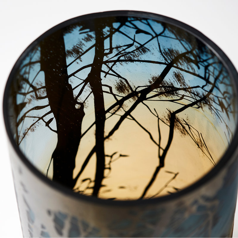 Miombo Handcrafted Glass Table Vase, 15.5" H x 7.75" W x 7.75" D