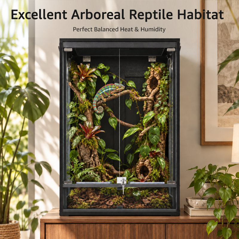63 Gallon Reptile Tank for Lizards, Gecko, Bearded Dragon