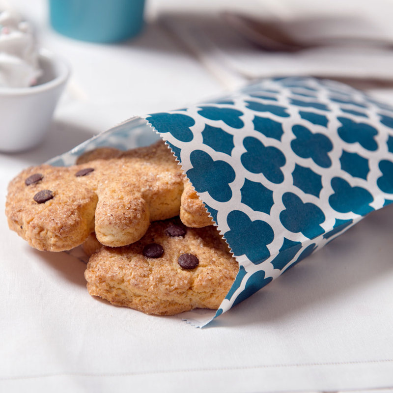 Paper Food Bag, Navy Blue