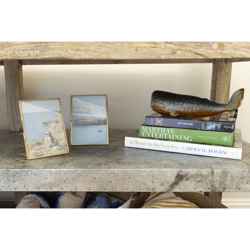 Brass Metal Matte Picture Frame, 5" x 7"