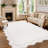 Floral Scalloped Non Slip Washable Area Rug for Living Room Bedroom, Low Pile Ultra Thin Solid Home Decor Carpet-1132928139-1132928151