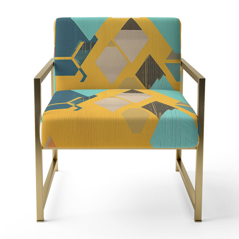 Fauteuil d'appoint rembourré Depp, Doré