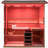 Samsora Outdoor Traditional Steam Sauna for 4-Person, 3800W/240V, Mid-Infrared Lamp, 95℉-230℉, Mahogany Wood, Built-In Bluetooth Speaker, Includes Sauna Heater and Sauna Stone, Negative Ion Board-124927743-124927740